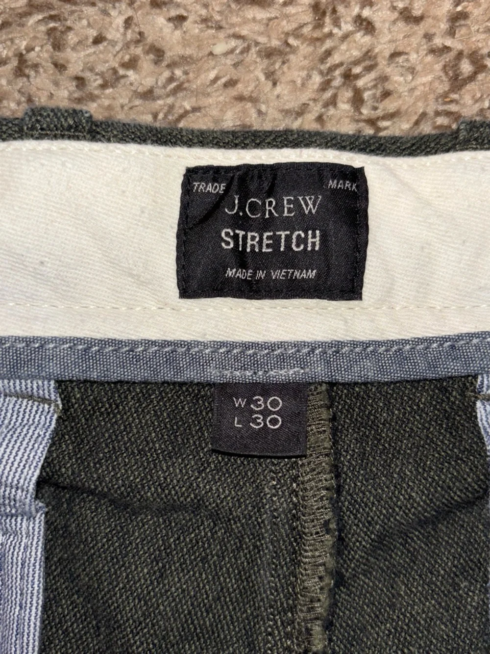 J. Crew Stretch Pants 484 Slim Dark Green Pants size 30x30